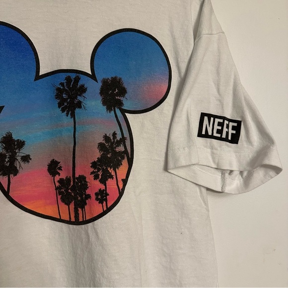 NEFF X Disney Collection Mickey Mouse White Graphic Tee Size Large - Picture 4 of 5